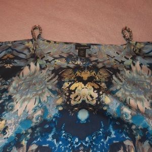 Lane Bryant blue blouse